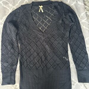 Black sweater with tiny sparkles in material